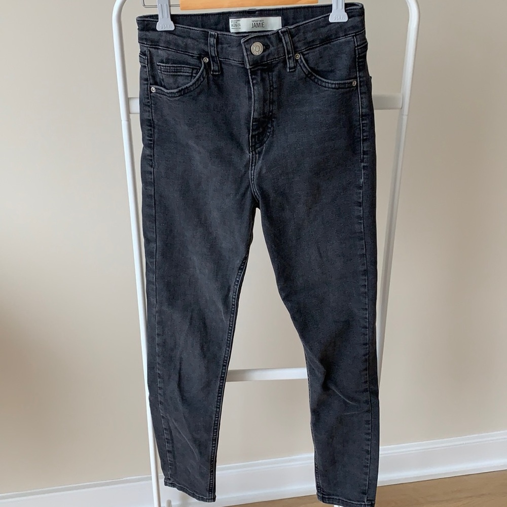 TOPSHOP Jamie ankle jeans in washed grey